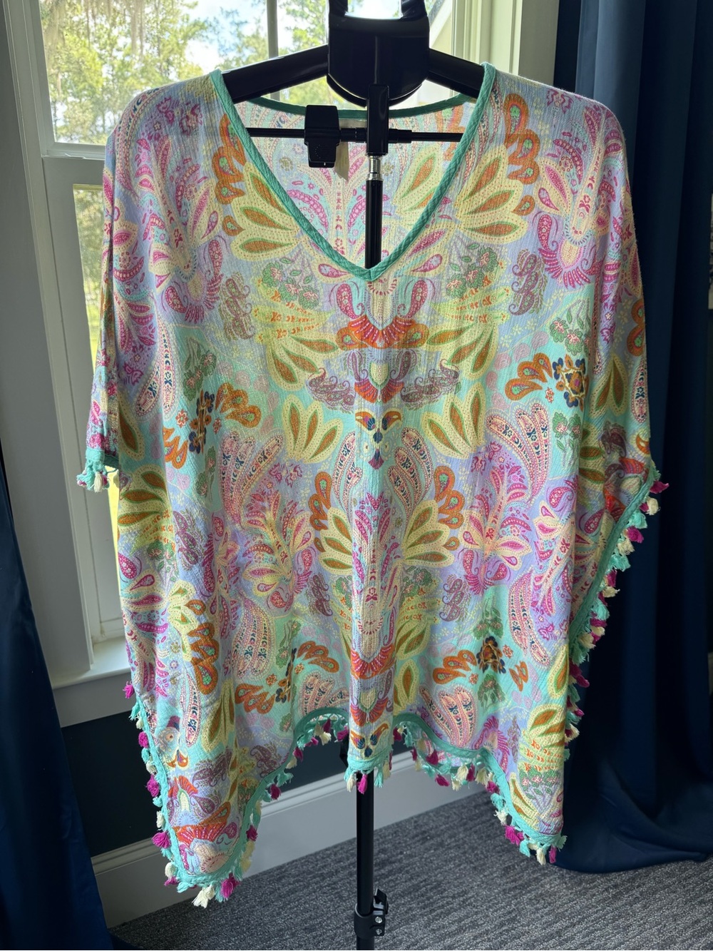 Matilda Jane Capeside Adventure Begins Paisley Green Purple Teal Swim Coverup